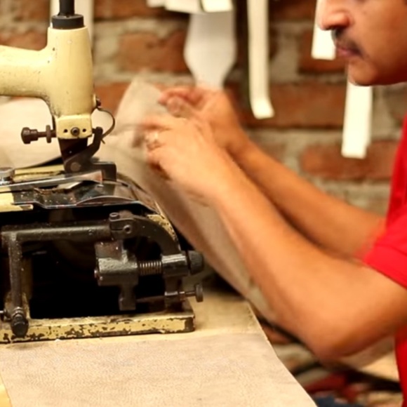 Gold engraved leather clutch and crossbody - Picture 9 of 10